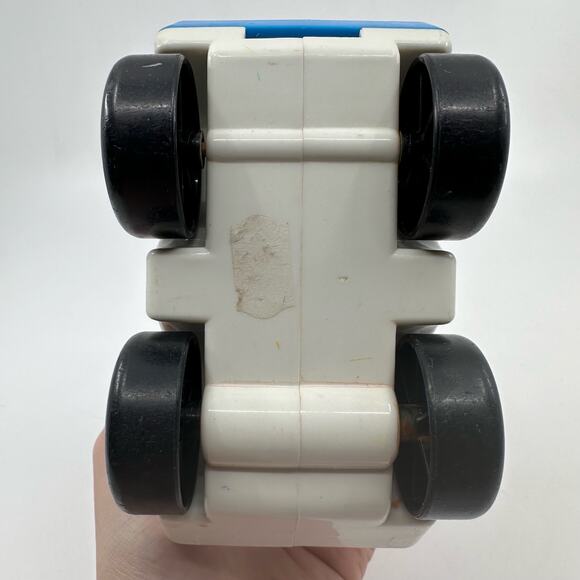 Tonka Truck Bandai My First Tonka Team #7 Toy Race Car White Blue Vintage 80s - Picture 5 of 6